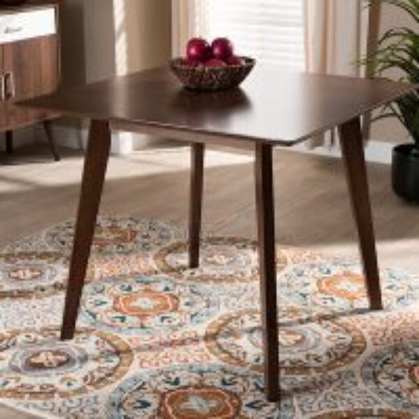 Pernille Modern Transitional Walnut Finished Square Wood Dining Table