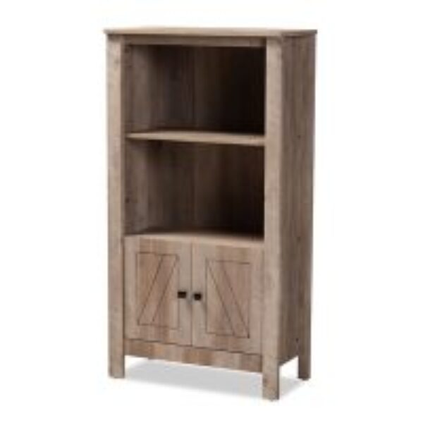 Derek Modern and Contemporary Transitional Natural Oak Finished Wood 3-Tier Bookcase