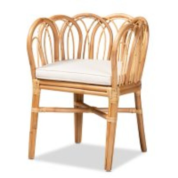 Melody Modern and Contemporary Natural Finished Rattan Dining Chair