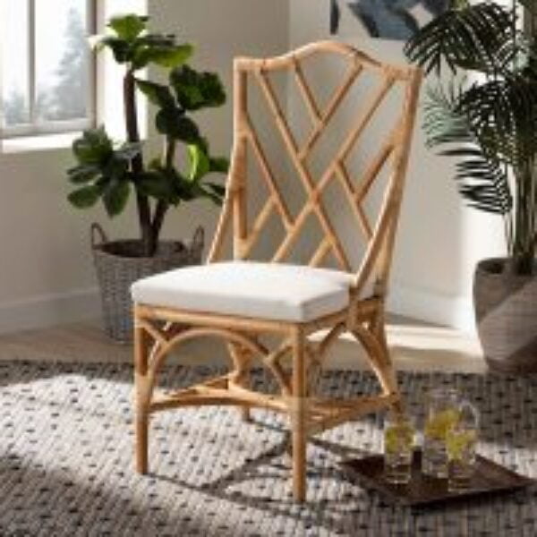 Sonia Modern and Contemporary Natural Finished Rattan Dining Chair