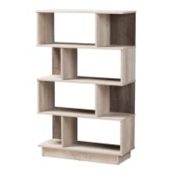 Teagan Modern and Contemporary Oak Finished Display Bookcase
