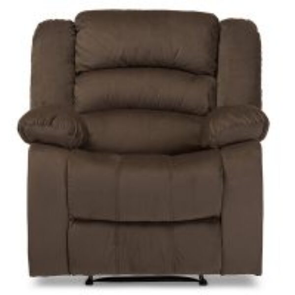 Hollace Modern and Contemporary Taupe Microsuede 1-Seater Recliner