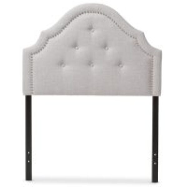 Cora Modern and Contemporary Grayish Beige Fabric Upholstered Twin Size Headboard