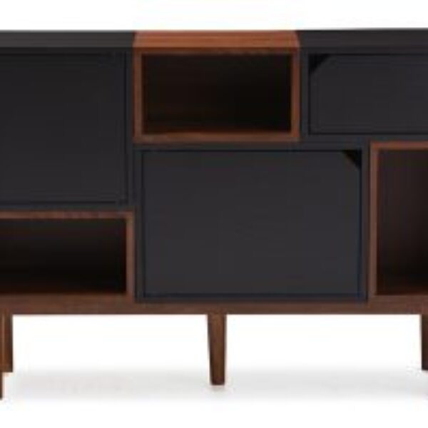 Anderson Mid-century Retro Modern Oak and Espresso Wood Sideboard Storage Cabinet