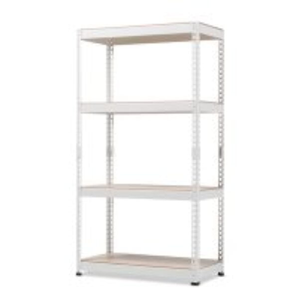 Cody White Metal 4-Shelf Multipurpose Shelving Rack