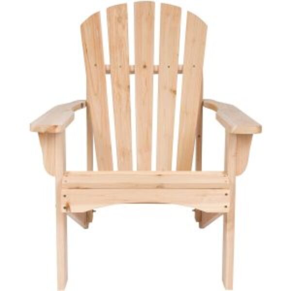 Ergonomic Natural Cedar Wood Adirondack Chair