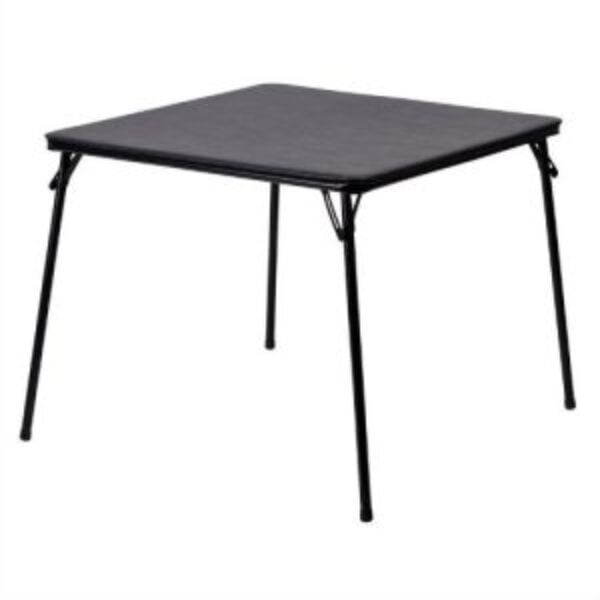 Black Multi-Purpose Folding Table - Great for Playing Card Games or Poker Table