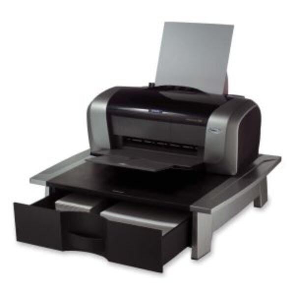 Low Profile Contemporary Printer Stand with Paper Drawer