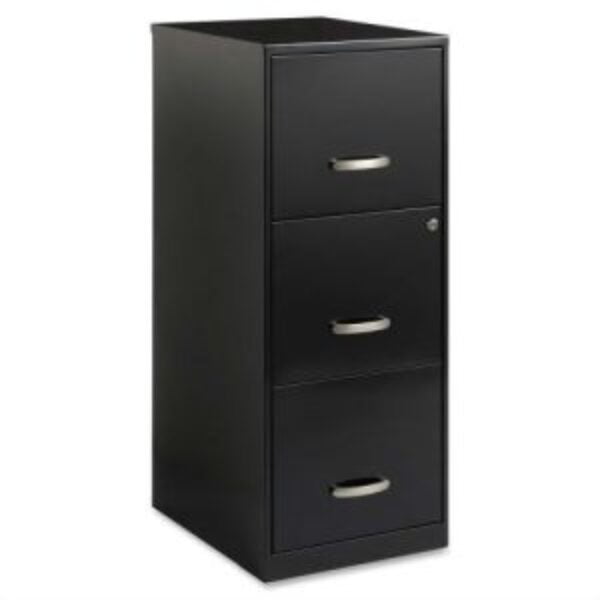Black Metal 3-Drawer Vertical Filing Cabinet - Great for Home Office
