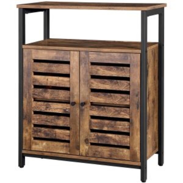 Farmhouse Multifunctional Side Cabinet Accent Table Cupboard with Shelf