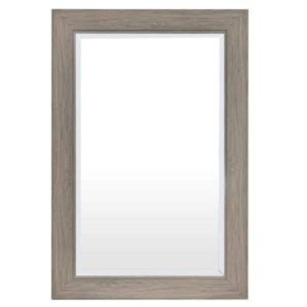 Rectangle 35 x 23 inch Bathroom Wall Mirror with Wood Frame
