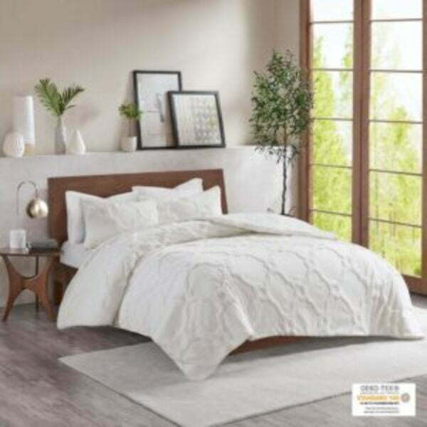 Pacey 3 Piece Comforter Set Off White King